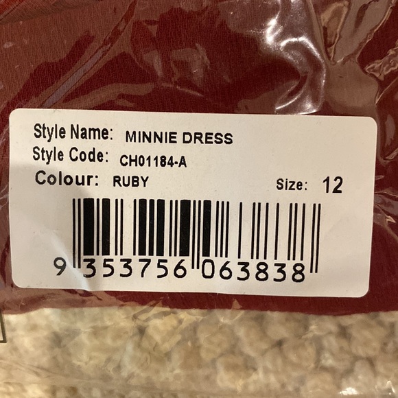 NWT Chancery Minnie midi dress in ruby - 12 - Picture 3 of 3